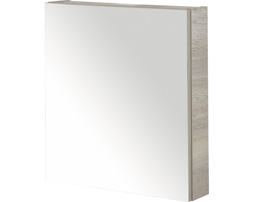 Zrcadlová skříňka bez osvětlení Sanox 60 x 13 x 65 cm dub přírodní 1 dvířka Zrcadlová skříňka s dřevěným dekorem