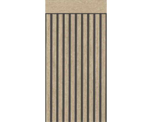 Vliesový panel sokl bordura dekor dřeva světle hnědá/černá 5x1,06m