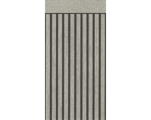 Vliesový panel sokl bordura dekor dřeva šedá/černá 5x1,06m