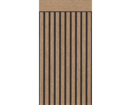 Vliesový panel sokl bordura dekor dřeva tmavě hnědá/černá 5x1,06m
