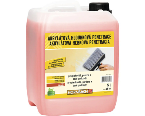 Akrylátová hloubková penetrace Hornbach 5 l Akrylátová hloubková penetrace v 5litrovém kanystru