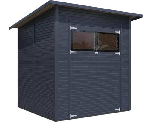 Zahradní domek s oknem a plochou střechou