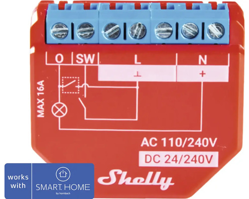 Spínací modul Shelly Plus 1PM 1-kanalový Wi-Fi - kompatibilní se SMART HOME by hornbach