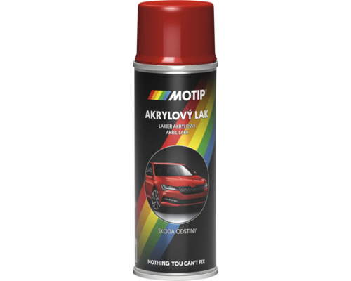 MOTIP ŠKODA Autolak ve spreji Červená Corrida 200 ml Motip akrylový lak ve spreji s obrázkem auta