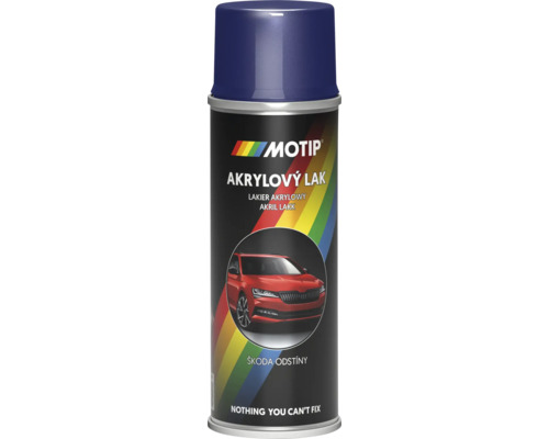 MOTIP ŠKODA Autolak ve spreji Modrá Hlubinná Metalická 200 ml Motip akrylový lak ve spreji s automobilovým lakem