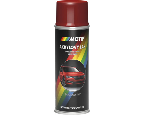 MOTIP ŠKODA Autolak ve spreji Červená Romantická 200 ml Sprej Motip akrylová barva pro Škoda