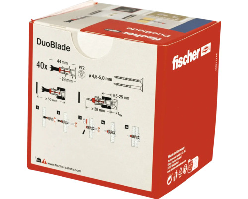 Balení hmoždinek Fischer DuoBlade 40 kusů