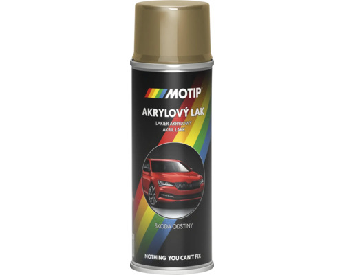 MOTIP ŠKODA Autolak ve spreji Béžová Atacama Metalická 200 ml Motip akrylový lak ve spreji pro Škoda