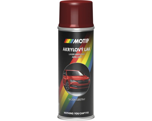 MOTIP ŠKODA Autolak ve spreji Červená Paprika 200 ml Motip akrylový lak ve spreji s vyobrazením automobilu