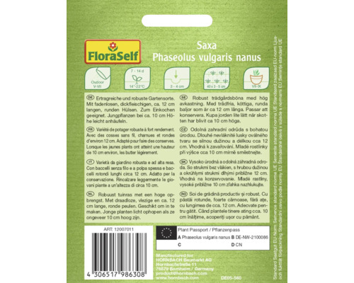 Semena Phaseolus vulgaris nanus, odolná zahradní odrůda s bohatou úrodou.