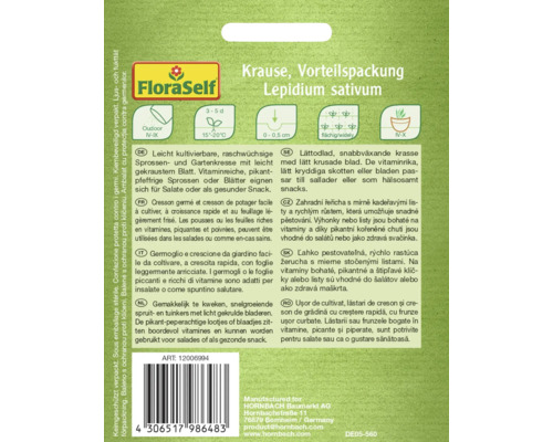 Kadeřavá řeřicha výhodné balení semen