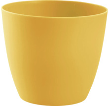 Žlutý plastový květináč