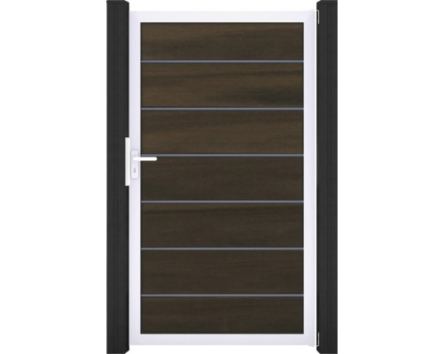 Branka GroJa Flex Grande Premium Zahradní branka s dřevěným vzhledem a kovovým rámem