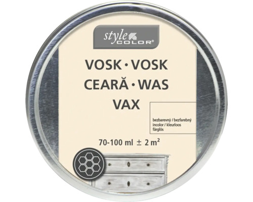 Style Color nábytkový vosk bezbarvý, dóza 70 až 100 ml