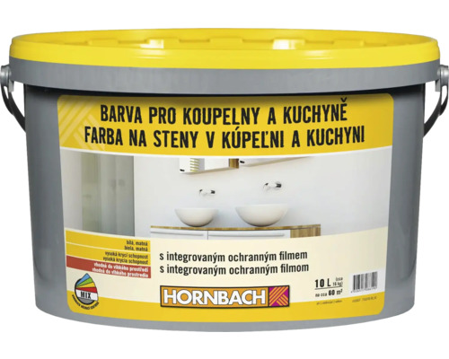 Barva na zeď Hornbach pro koupelny a kuchyně proti plísním bílá 10 l