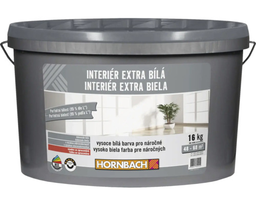 Barva na zeď Hornbach Interiér Extra Bílá 16 kg