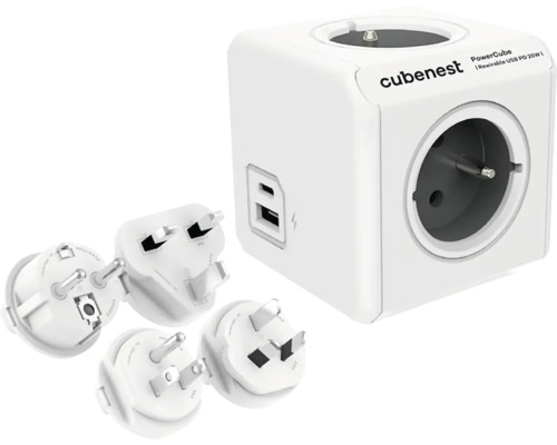 Adaptér Powercube USB PD 20W + 4 adaptéry