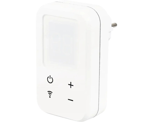 Bílé zásuvné spínací hodiny s funkcí wifi pro ovládání elektronických zařízení