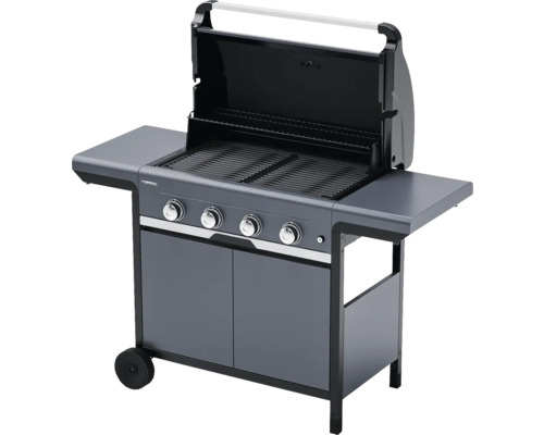 Plynový gril se čtyřmi hořáky, grilovacím roštem a spodní skříňkou
