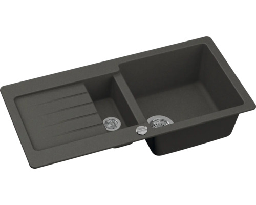 Kuchyňský dřez s odkapávací plochou a dvěma komorami