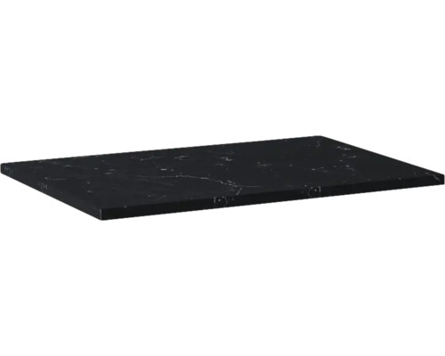 Deska pod umyvadlo bez výřezu Jungborn marquina černá 606 x 460 x 20 mm