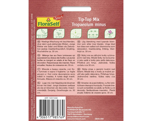 Balíček semen Tip-Top Mix Tropaeolum minus