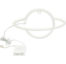 Dekorativní LED světlo ve tvaru Saturnu s USB portem a boxem na baterie