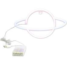 Neonová lampa Planet s boxem na baterie a USB připojením