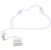 Neonová lampa ve tvaru oblaku s USB připojením a pouzdrem na baterie
