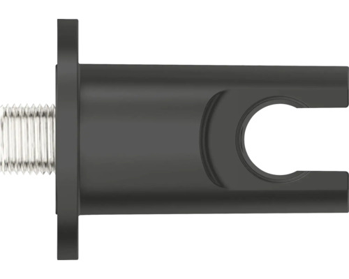 Černý upevňovací prvek se závitem a výřezem