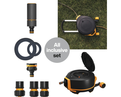 Fiskars box na zahradní hadici s ovládáním zavlažování a příslušenstvím