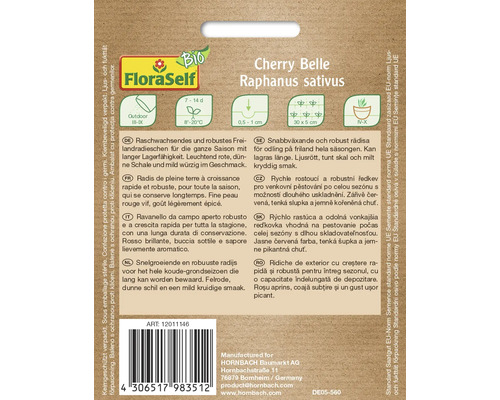 Balení semen ředkvičky Cherry Belle