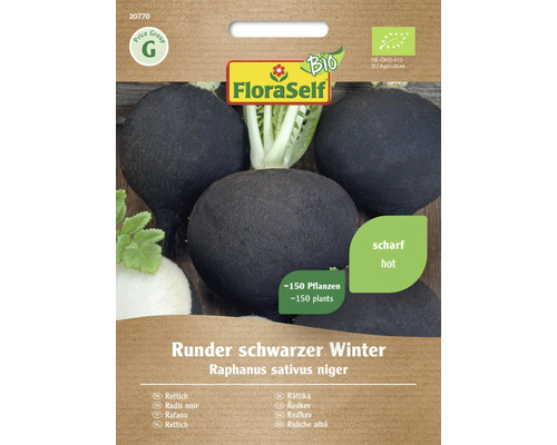 Ředkev černá BIO Runder schwarzer Winter FloraSelf Bio