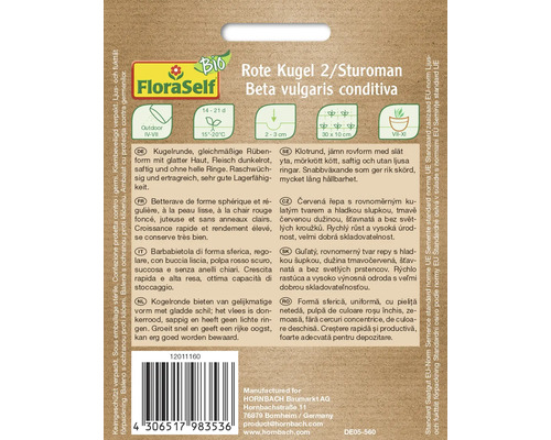 Balení semen FloraSelf Rote Kugel 2/Sturoman Beta vulgaris conditiva