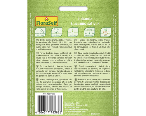 Semena okurky Johanna druhu Cucumis sativus