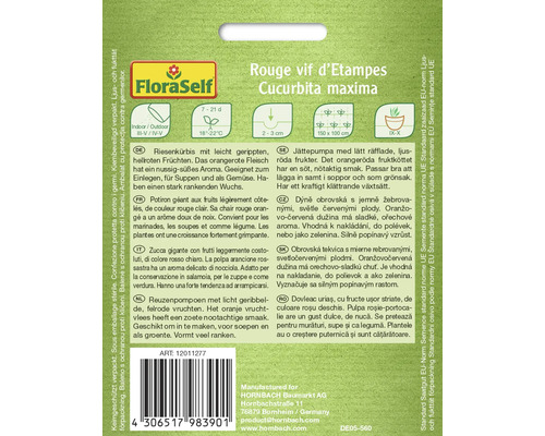 Balení semen dýně obrovské Rouge vif d''Etampes