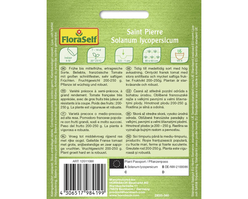 Informace o rostlině Saint Pierre Solanum lycopersicum