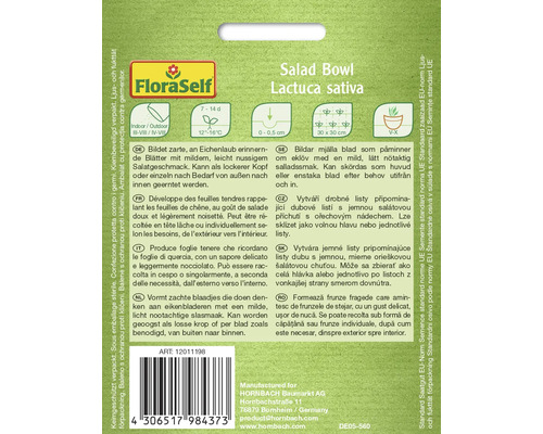 Semena salátu Bowl, odrůda Lactuca sativa
