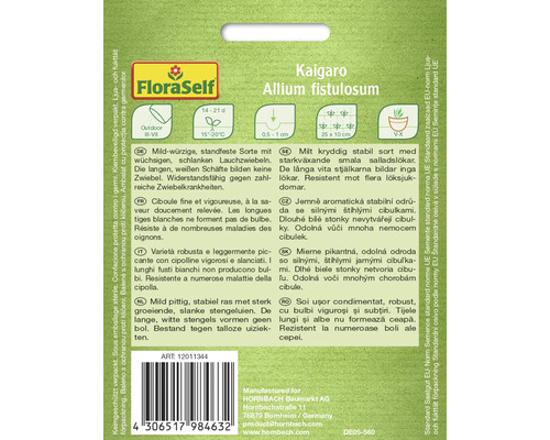 Balení semen jarní cibulky Kai Garo značky FloraSelf
