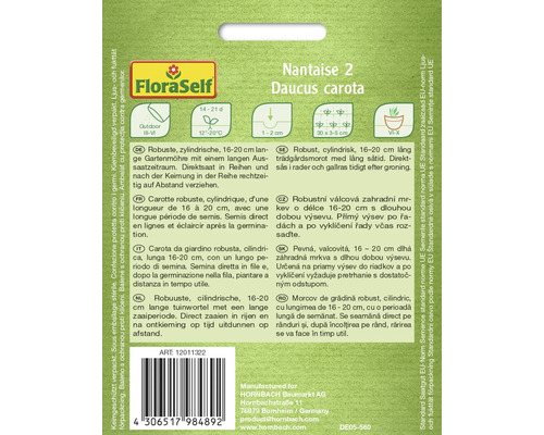 Semena karotky Nantaise 2 Daucus carota od firmy FloraSelf