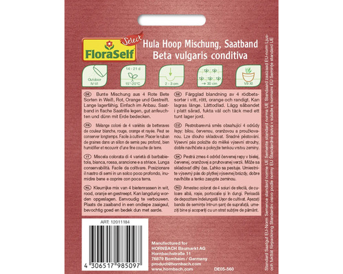 FloraSelf Hula Hoop směs osiva s různými odrůdami červené řepy