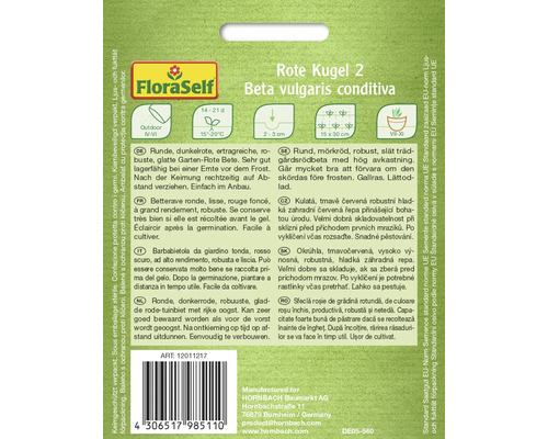 Balení semen červené řepy odrůdy Rote Kugel 2