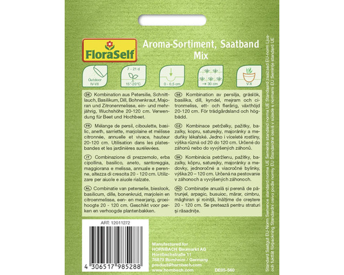 FloraSelf Aromatická sada Semenný pás Mix