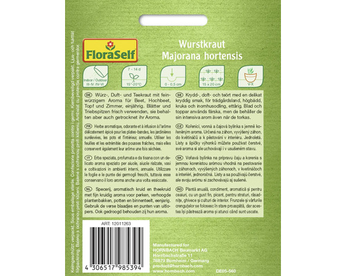 Balení semen majoránky