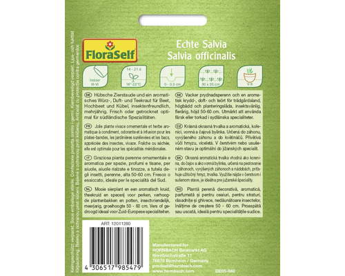 Balení semen šalvěje pravé od FloraSelf