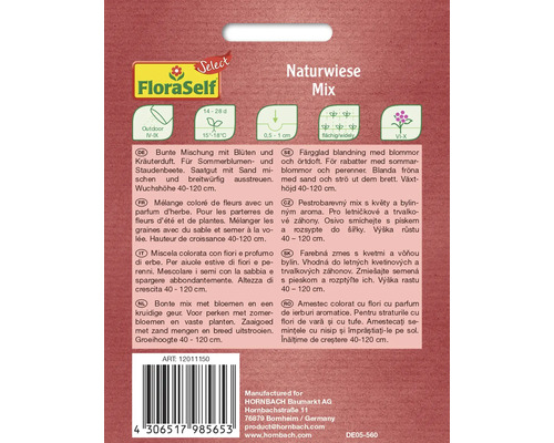 FloraSelf Naturwiese Mix pro letničkové a trvalkové záhony