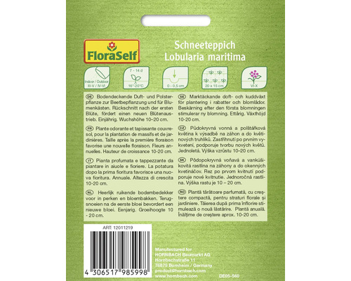 Balení Tařička přímořská Lobularia maritima