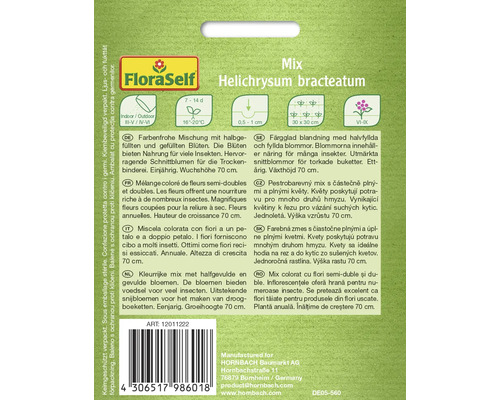 Balení semen květin FloraSelf Helichrysum Bracteatum