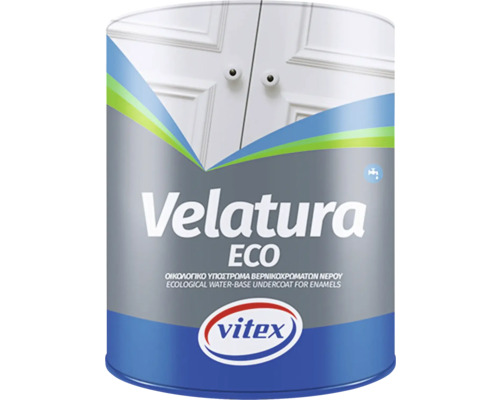 Základová barva Vitex Velatura ECO, bílá 0,75l Plechovka barvy Velatura ECO, ekologický vodou ředitelný základní nátěr pro smalt