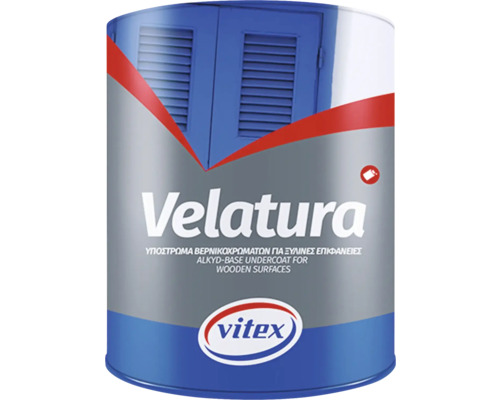 Základová barva Vitex Velatura, bílá, 5l Kbelík s alkydovým základním nátěrem na dřevěné povrchy